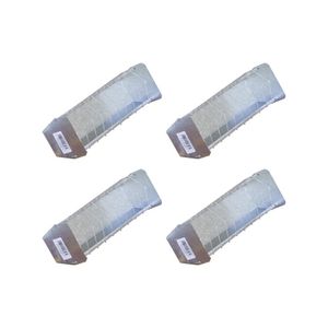Kit Comedouro Para Aves Com 4 Peças Galvanizado 30 Cm - Cor: Branco