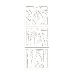 Kit De Quadros Bamboo 30cmx26cm - Cria Arte Laser Branco