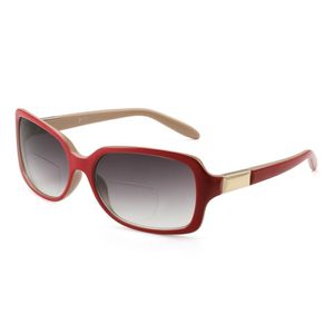 Óculos De Sol Bifocal Feminino Jm Ztpt0062 Vermelho +100