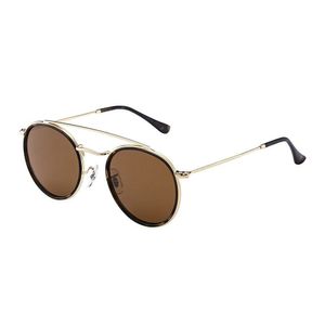 Óculos De Sol Redondos Polarizados Jm Bax0018 Marrom Outro