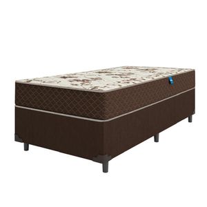 Cama Box Solteiro Colchão Espuma D33 Marquês 88X188X57Cm Marrom Umaflex