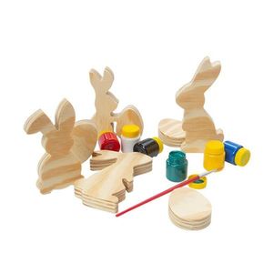 Kit De Pintura Páscoa Educativo Em Madeira Para Colorir