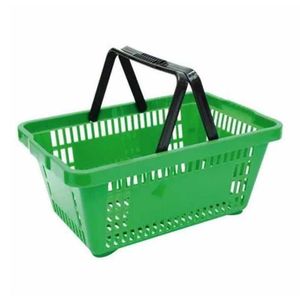 Cesto De Supermercado Verde Ms13 Fundo Vazado - Mercoplasa