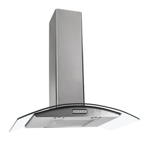 Coifa De Parede 80cm Vidro Curvo Duto Slim Inox 127v Fogatti Inox