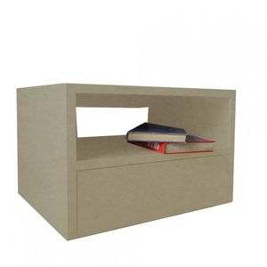 Mesa De Cabeceira Suspensa 1 Gaveta Natural Mdf