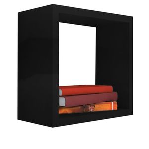 Nicho Decorativo 30x30x20cm Preto Mdf