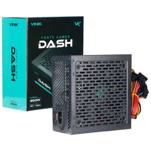 Fonte Gamer 350w Atx Vinik Dash, Bivolt Manual, Preto - Vfg350wp
