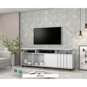 Rack Atraente Para Tvs Até 75 Polegadas Candian Jcm Movelaria Branco