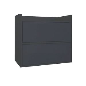 Gabinete Banheiro Suspenso 2 Portas Preto Mdf