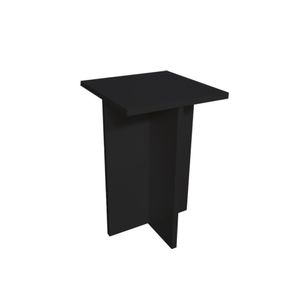 Banco Tampo Quadrado 55cm Preto Mdf