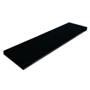 Prateleira Simples Preta 40X15 Cm Com Suporte Em Mdf