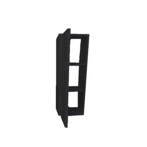 Armario Nicho Toalheiro 60Cm Preto Em Mdf