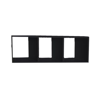 Nicho Triplo 80X30X20 Preto Mdf