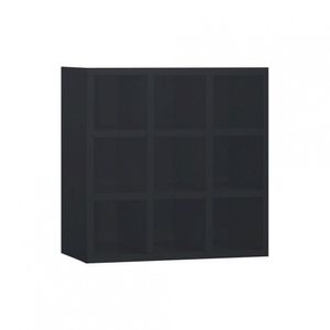Porta Toalha 9 Lugares Preto Em Mdf
