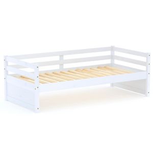 Cama Solteiro Slim Madeira Maciça Branco Housin