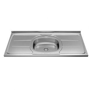 Pia De Cozinha Em Inox Ghel 120cm Plus 31230 Inox