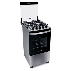 Fogão Brastemp 4 Bocas Inox Com Duas Prateleiras Com Alturas Ajustáveis Bfo4nbr Bivolt