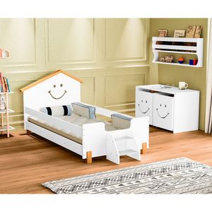 Cama Juvenil Infantil AlegraBranca E Mel Branco