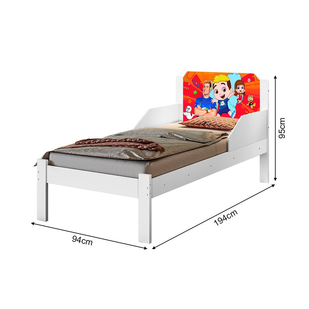 Cama Infantil Adesivada com Proteção Lateral Barbie - WebContinental