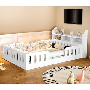 Cama Infantil Casal Com Nicho HeloBranca Branco