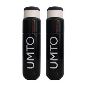 Kit 2 Garrafinhas Para Treino Para Academia Umto Super-Resistente 500 Ml Preta - Preto