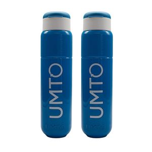 Kit 2 Garrafinhas Para Treino Para Academia Umto Super-Resistente 500 Ml Azul Claro - Azul