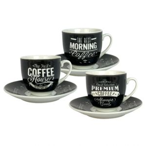 Jogo 12 Peças De Porcelana Cine Mood Coffe 90Ml