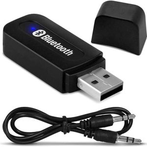 Receptor Adaptador Bluetooth Veicular Saída P2 Entrada Aux Estéreo Alimentado Usb Cabo P2