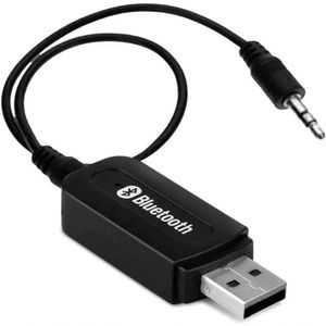 Adaptador Receptor De Música Via Bluetooth Áudio Stereo P2 Cabo Preto