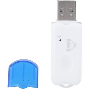 Receptor Bluetooth Usb Celular Musica Para Som Carro Branco /Az