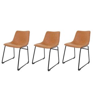 Kit 3 Cadeiras Para Sala De Jantar Munich Vintage Caramelo
