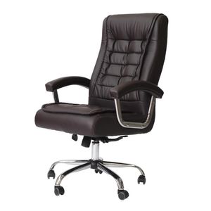 Cadeira De Escritório Presidente Alta Executiva Ergonômica Giratória Molas Ensacadas Pillow Top Marrom