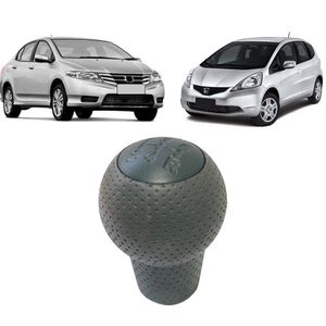 Bola Manopla Câmbio City Fit Lx 2003 A 2014 Cinza