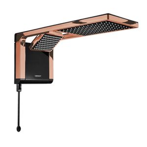 Ducha Chuveiro Acqua Duo Alta Vazão Lorenzetti - Preto E Rose Gold Voltagem:220v 220v
