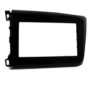 Moldura Painel 2 Din Honda Civic 2012 2013 2014 2015 2016 Preta