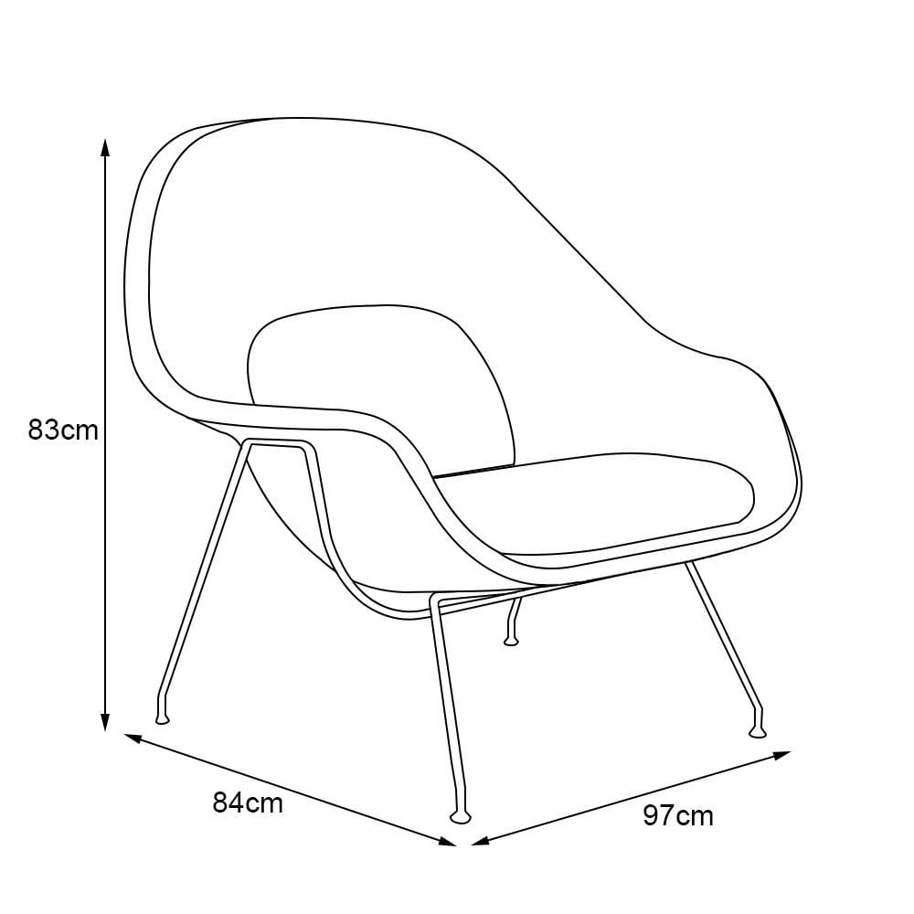 Poltrona Womb Chair Com Puff Cromada Linho Verde Cor Verde - WebContinental