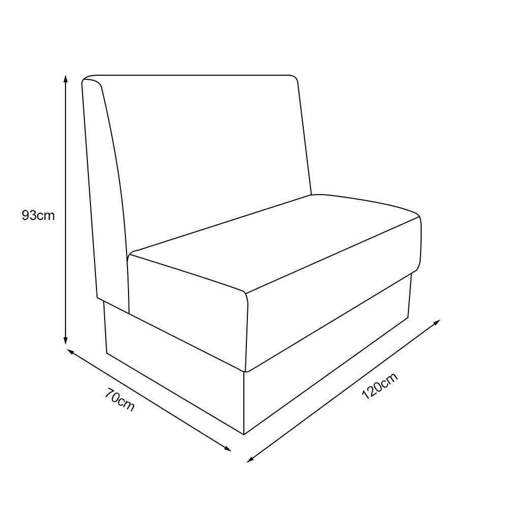 Sofá booth Estofado para Bares e Restaurantes