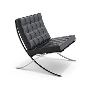 Poltrona Barcelona Courino Base Cromada Preto Cor Preto