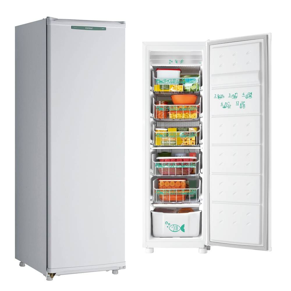 Freezer Consul Vertical Branco Degelo Manual 142L CVU20GB