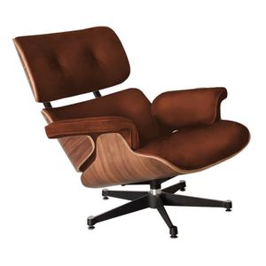 Poltrona Charles Eames Couro Legítimo Marrom Cor Marrom