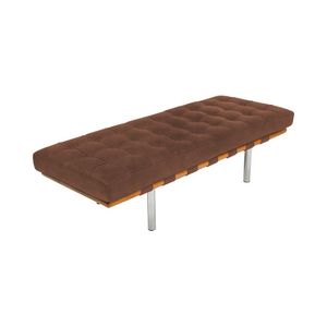 Banco Capri Barcelona 1,80M Couro Natural Marrom Cor Marrom