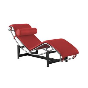 Chaise Lc-4 Cromada Em Sued Vermelho Cor Vermelho