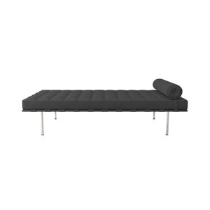 Couch Barcelona Inox Em Sintetico Preto Cor Preto