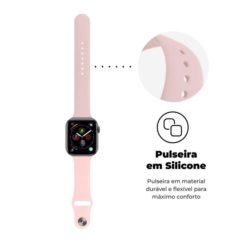 Pulseira Para Apple Watch 42 / 44 / 45 / 49MM Ultra Fit - Rosa