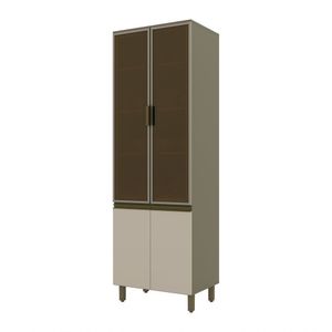 Cristaleira 04 Portas 71,5 Cm Connect Henn Duna Com Cristal