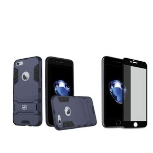 Kit Capa Case Capinha Armor E Película Coverage Preta Para Iphone 7 - Gorila Shield