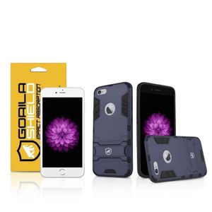 Kit Capa Case Capinha Armor E Película Vidro Dupla Iphone 6 Plus, 6S Plus - Gorila Shield
