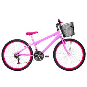 Bicicleta Feminina Aro 26 Rbx Alumínio Colorido 18 Marchas Cor Rosa E Pink