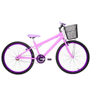 Bicicleta Feminina Aro 26 Rbx Alumínio Colorido Cor Rosa E Violeta