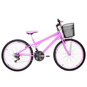 Bicicleta Feminina Aro 26 Rbx Aero 18 Marchas Cor Rosa